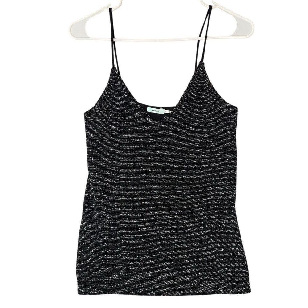 Kimchi Blue Women's XS Black Sparkle Glitter Camisole Tank Top Bodycon